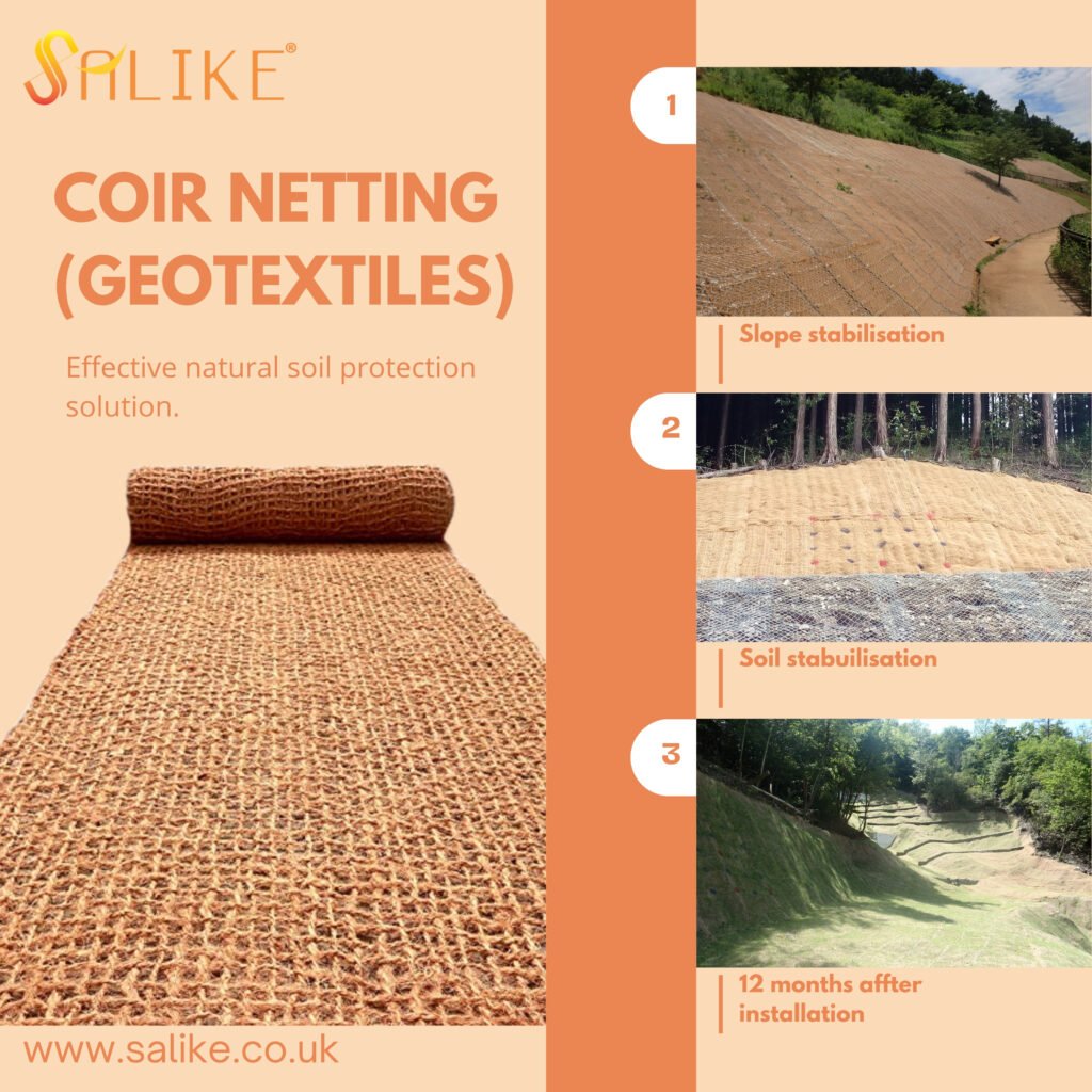 Coir Netting: nature’s green solution for soil and seed protection
