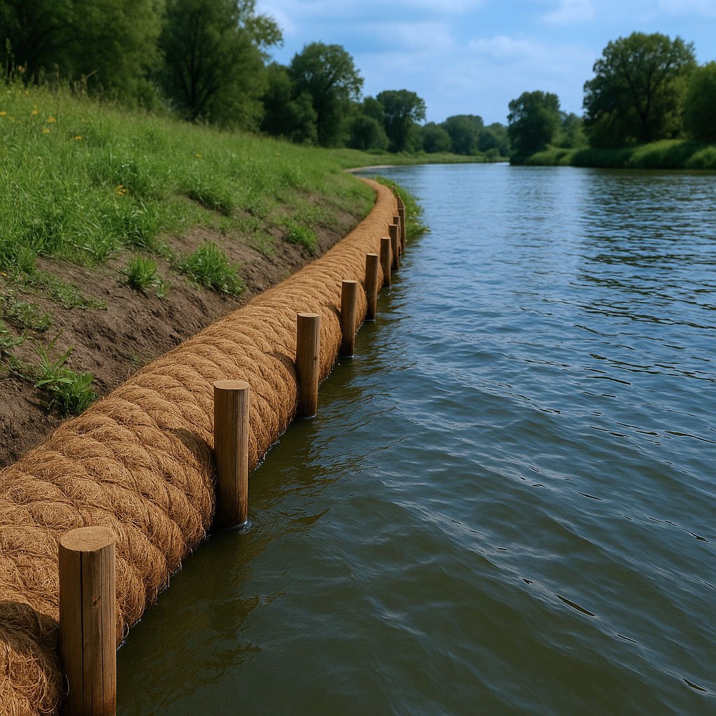 Restoring riverbanks with Salike Coir Logs